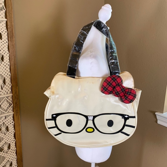 READ! Rare Loungefly Hello Kitty Nerd Satchel Bag New with Tags, Sanrio 2009 - Picture 1 of 13